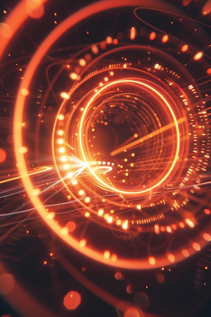 Gradient baggrund der er en cirkulær spiralvortexikon med cirkulære glorier og abstraktbelysning e