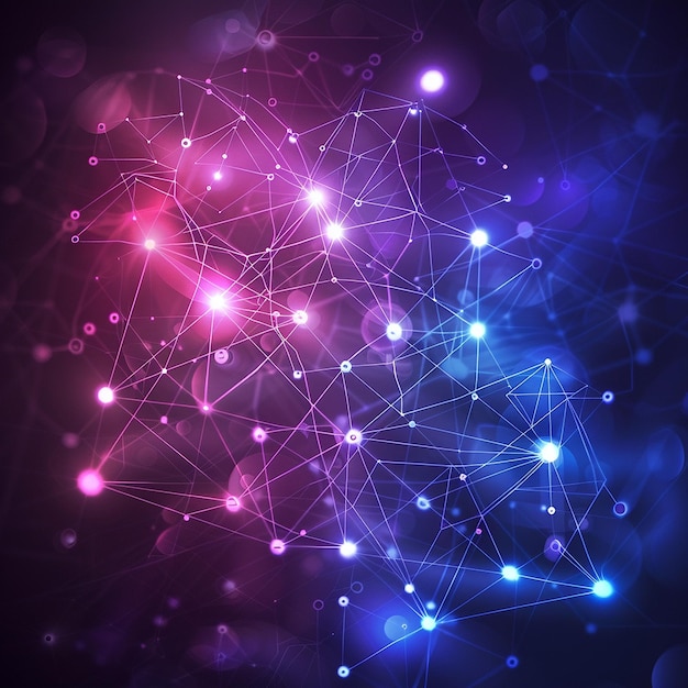 Gradient Network Connection Background