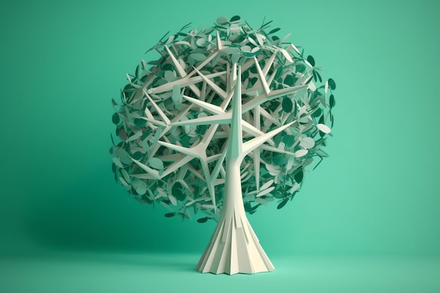 Green energy and environment paper cut generative ai