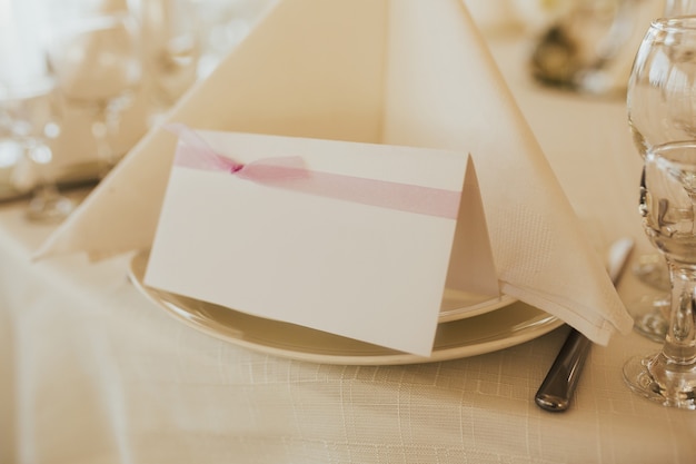 Greeting envelopes on the table.