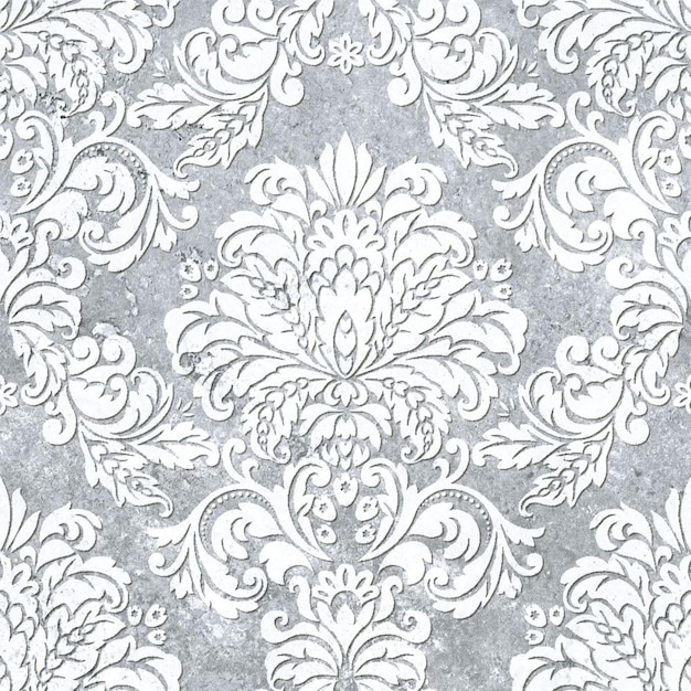 Grey Damask Wallpaper Pattern