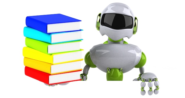 Grøn robot – 3D-rendering