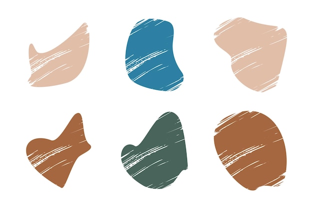 Grunge Blobs Fluid Shapes pictogram symbol visual illustration Set