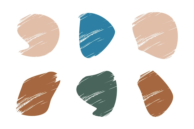 Grunge Blobs Fluid Shapes pictogram symbol visual illustration Set