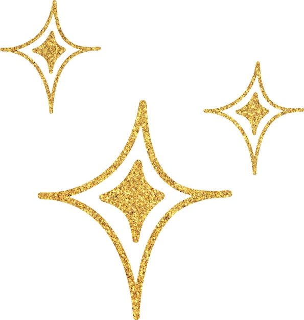 Gyldent glimmer stjerne guld folie glitrende stjerne
