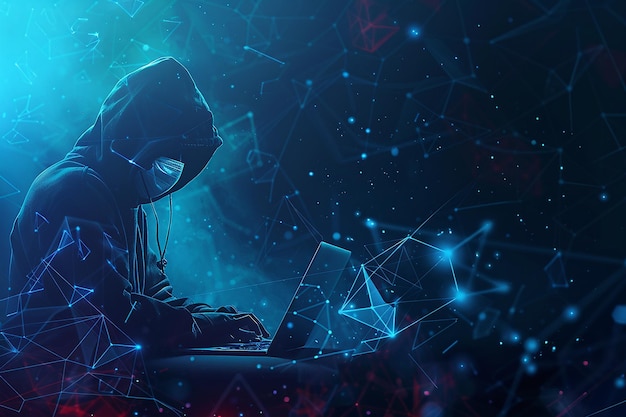 Hacker Holding Laptop Photo