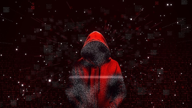 Hacker in Red Hoodie