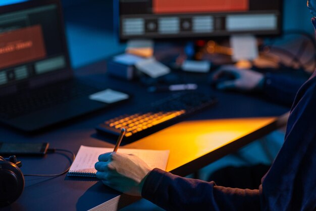 hacker using computer virus for cyber attack