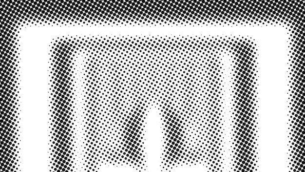 Halvtone af mange prikker, computergenereret abstrakt baggrund. 3D-rendering med optisk illusion