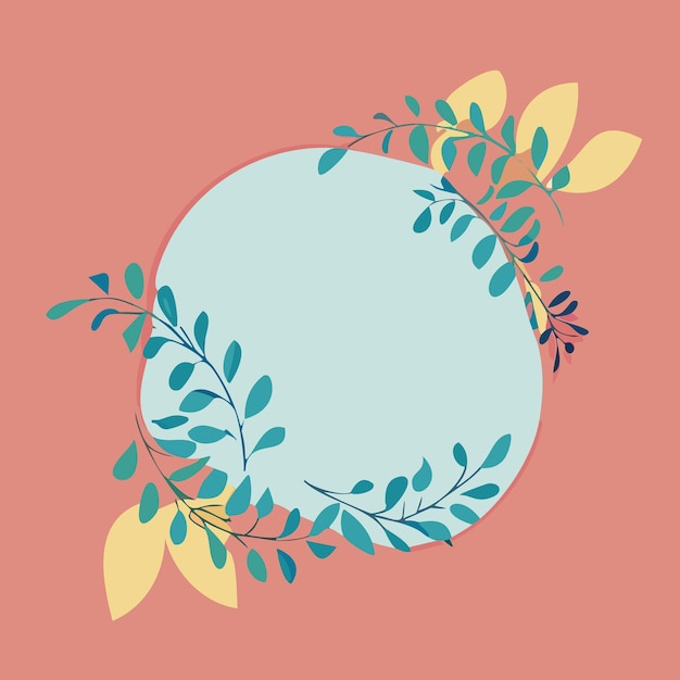 Hand drawn flat design boho art