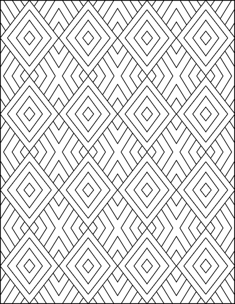 handdrawn geometric pattern coloring page geometric pattern coloring page for adults