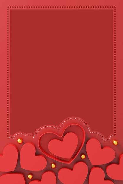 Happy valentine's day concept. heart shape gift box on red background.