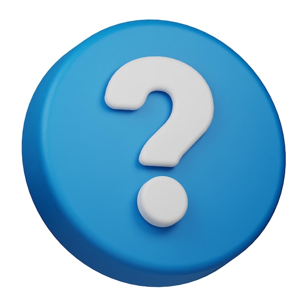 help 3d icon isolated on the white background