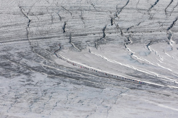 High angle view of snow covered landscape