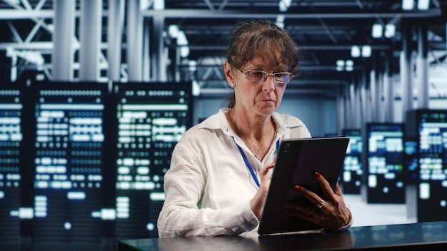 High tech headquarters with AI servers