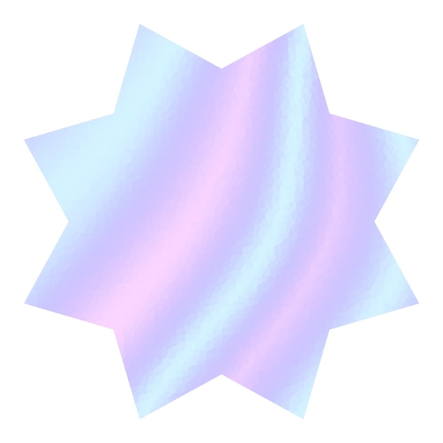 hologram sticker circle pearl star shape