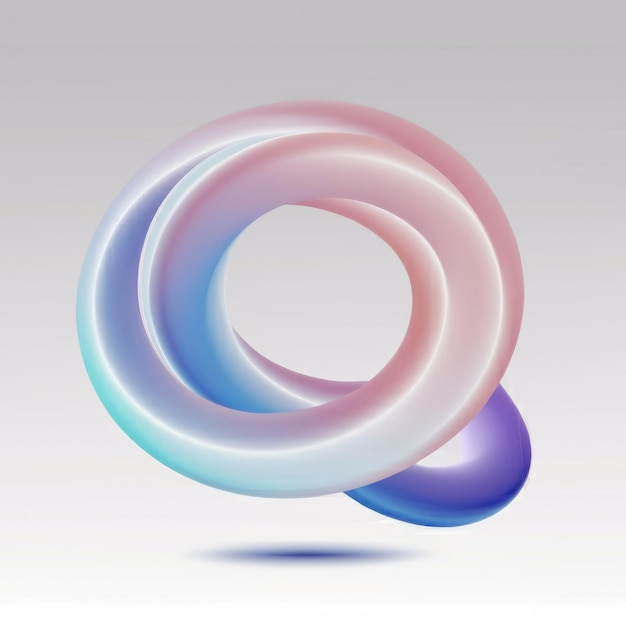 Holographic iridescent 3D letter D in Y2K retro futuristic style Metallic glossy balloon bubble sha