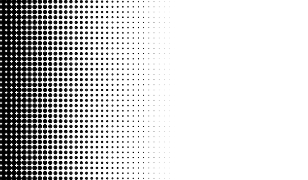 Horizontal haftone gradient with many tiny dots