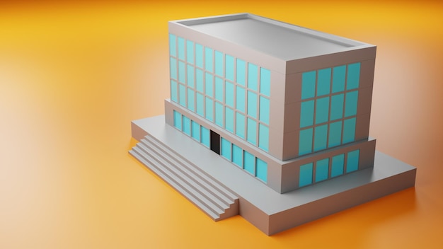 Hospitalsbygning 3d rendering