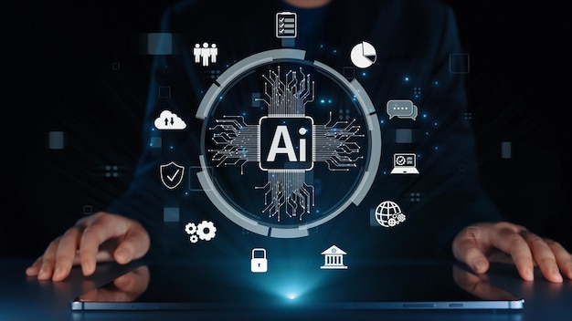 human interact with ai artificial intelligence brain process generative ai uuid