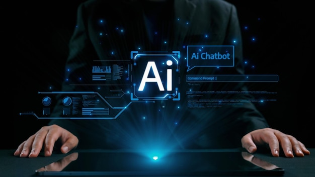 Human interact with AI artificial intelligence virtual assistant UUID