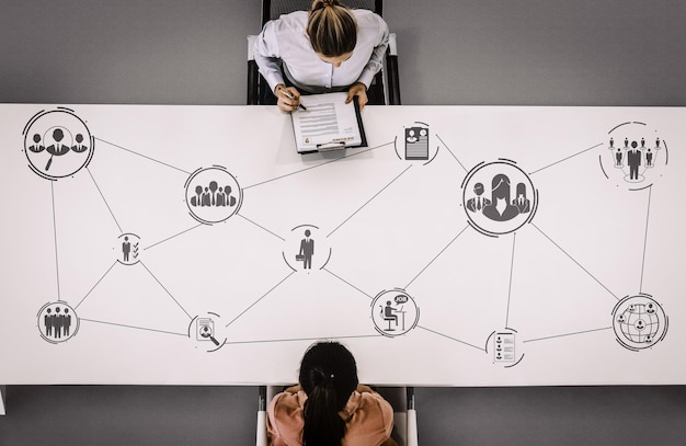 Human resources and people networking concept uds