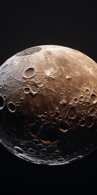 Hyperdetailed Scientific Illustration Of The Moon In Vray Tracing Style