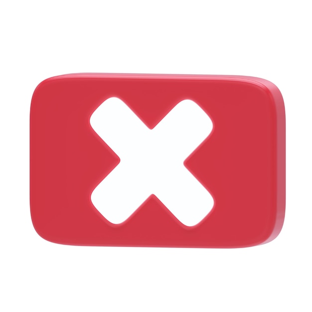 Icono 3D de cancelado