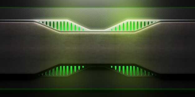 Illuminated green board front