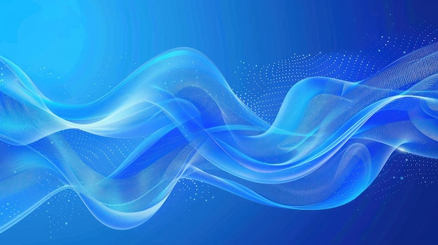 illustration blue wave on abstract background ai generated image