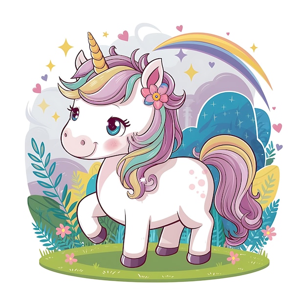 Illustration of a Cute Unicorn