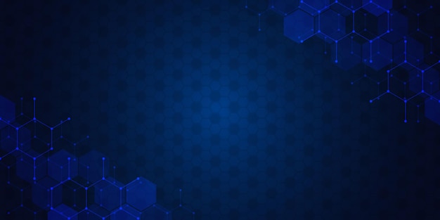 Illustration of geometric abstract background with hexagons pattern