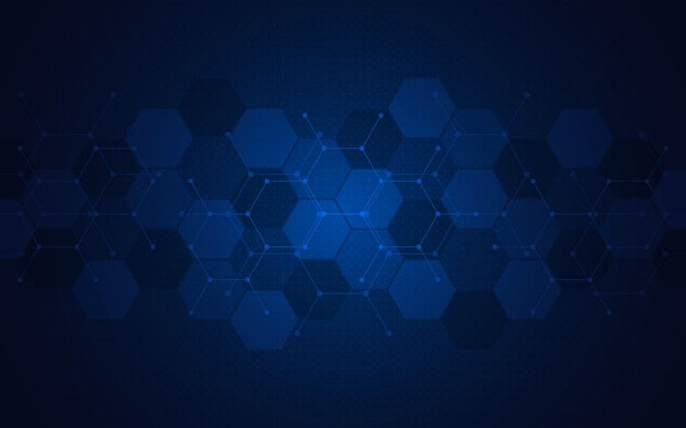 Illustration of geometric abstract background with hexagons pattern