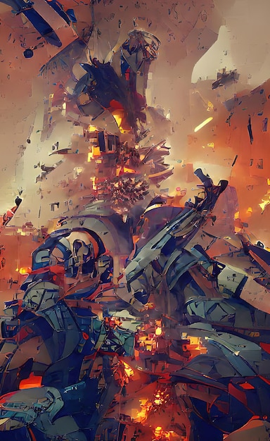 illustration of war