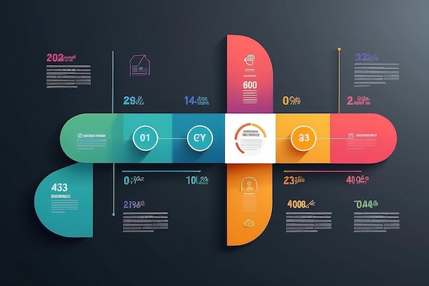 Infographics elements with 4 steps for presentation concept graph of business planning