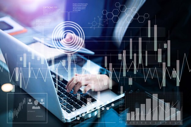 intelligence bi and business analytics ba with key performance indicators dashboard conceptstartup