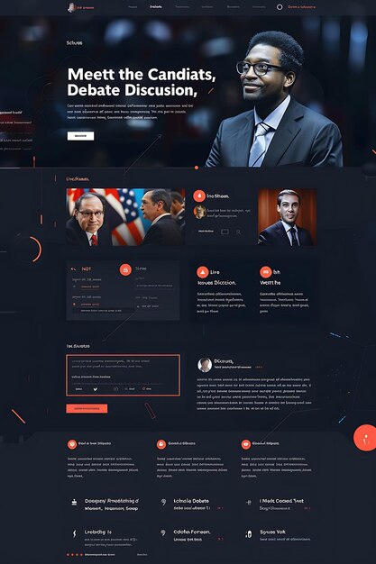 interactive layout web with hover animation effect engaging inspired political web layout idea