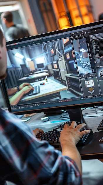 interactive media designer creating engaging content