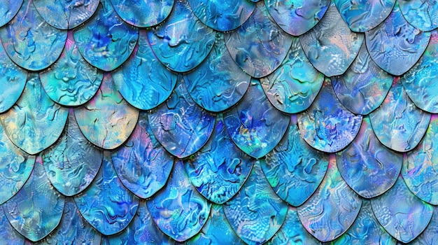 iridescent mermaid scales pattern holographic rainbow