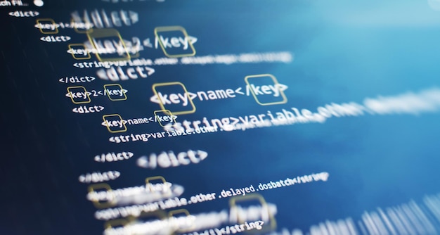 it businessmonitor closeup of function source code project managers work new idea