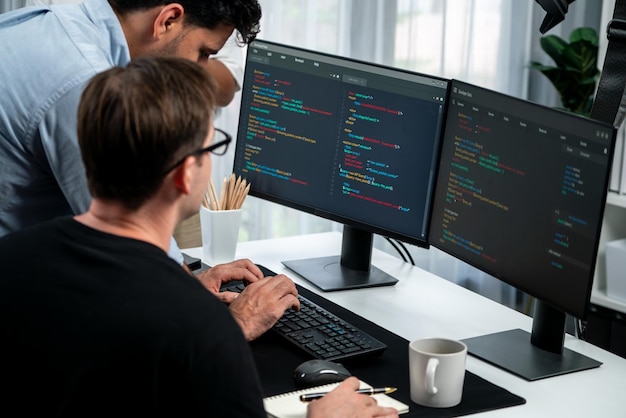 It developers discussing online software development information sellable