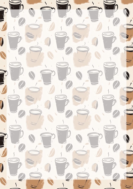 Kaffekop Baggrund Mønster