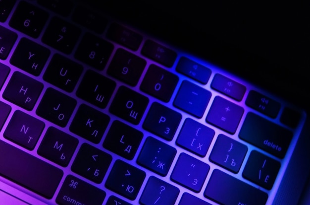 keyboard in closeup