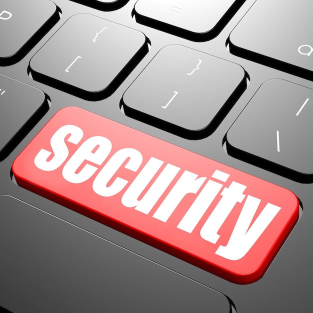 Keyboard with security text