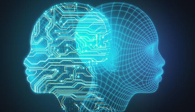 Kunstig intelligens og datakoncept