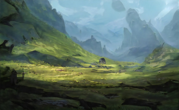 landscape with modern art light neutral colors with different properties of nature in its greatest splendor with all its properties of pure and natural nature in its beauty and look