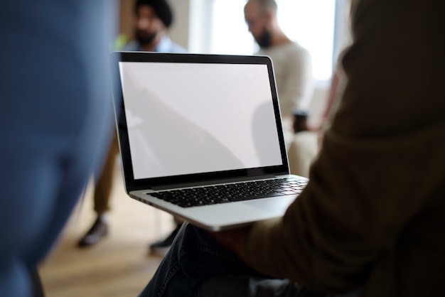 Laptop Netværksseminar Begivenhed Koncept