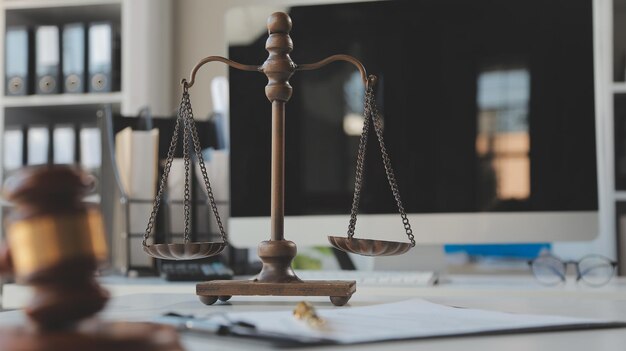 law theme gavel or mallet of the judge lawyer enforcement officers evidencebased cases taken into account in the court abount business legislation