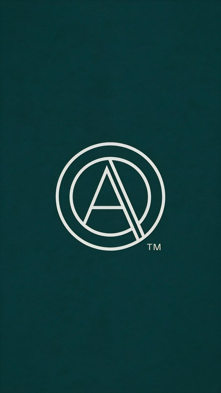 Bild letter a logo circle linear sign vector design with brand business card