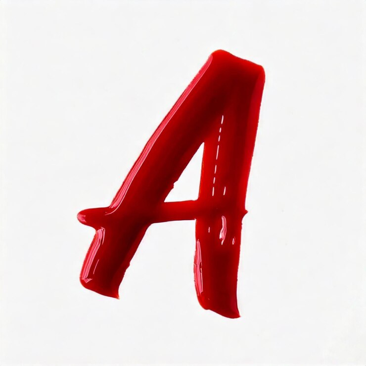 Bild letter a made of blood
